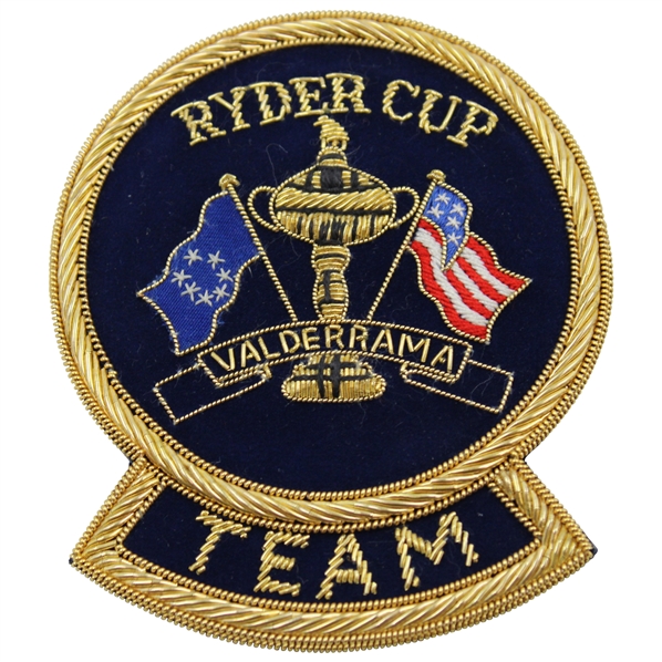 1997 Ryder Cup at Valderrama GC Bullion Commemorative Team Blazer Patch