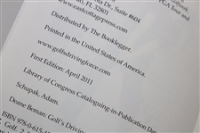 2011 'Deane Beman Golf's Driving Force' First Edition Book Signed By Author Adam Schupak