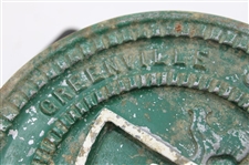 c1905-1920 Cast Iron Early Tee Marker from The Greenville CC in South Carolina