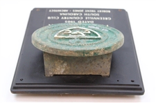c1905-1920 Cast Iron Early Tee Marker from The Greenville CC in South Carolina