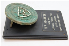 c1905-1920 Cast Iron Early Tee Marker from The Greenville CC in South Carolina