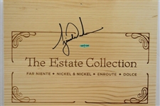 Tiger Woods Signed Far Niente The Estate Collection Napa Valley Wood Wine Box #UAS17108