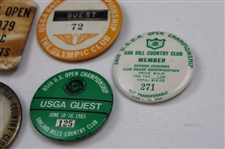Thirteen (13) Various US Open Championship Badges - 1956, 1957, 1965, 1978, 1985 & more