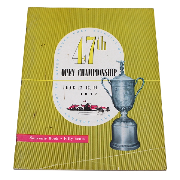 1947 US Open at St. Louis Country Club Official Program - Lew Worsham Winner