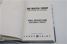 Phil Mickelson Signed 2005 'One Magical Sunday' Large Print Book JSA ALOA
