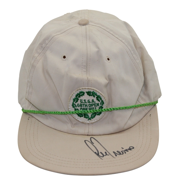 Lee Trevino Signed 1968 US Open at Oak Hill CC Circle Patch Logo Hat JSA ALOA