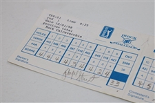 Payne Stewart & Mark Calcavecchia Signed 1998 Buick Challenge Official Scorecard
