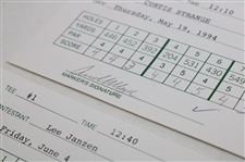 North, Strange, Janzen & (9) Others Signed 1993 & 1994 Memorial Tournament Official Scorecards