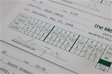 North, Strange, Janzen & (9) Others Signed 1993 & 1994 Memorial Tournament Official Scorecards