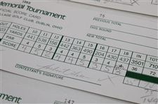 North, Strange, Janzen & (9) Others Signed 1993 & 1994 Memorial Tournament Official Scorecards