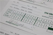North, Strange, Janzen & (9) Others Signed 1993 & 1994 Memorial Tournament Official Scorecards