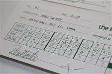 North, Strange, Janzen & (9) Others Signed 1993 & 1994 Memorial Tournament Official Scorecards