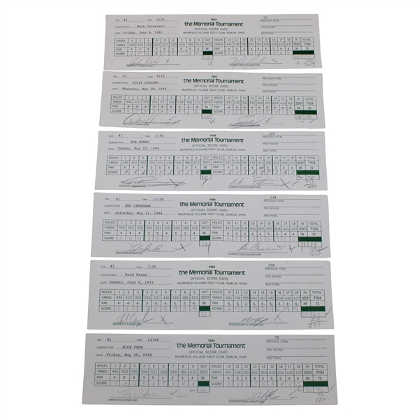Crenshaw, Zoeller & (10) Others Signed 1993 & 1994 Memorial Tournament Official Scorecards