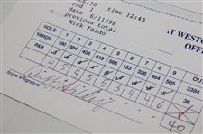 Kite, Faldo, Furyk & (3) Others Signed 1998 Buick Classic Official Scorecards