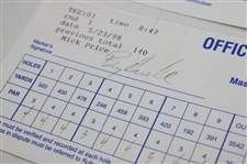 Calcavecchia, Price, Duval & (5) Others Signed 1993-98-99 Mastercard Colonial Official Scorecards