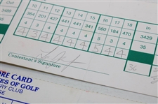 Mickelson, Floyd, Price, Pavin & (6) Others Signed 1993-94 World Series Of Golf & 1999 Vantage Championship Official Scorecards