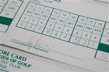 Mickelson, Floyd, Price, Pavin & (6) Others Signed 1993-94 World Series Of Golf & 1999 Vantage Championship Official Scorecards