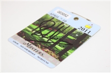 Charl Schwartzel Signed 2011 Masters Tournament SERIES Badge #Q03052 JSA ALOA