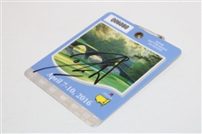 Danny Willett Signed 2016 Masters Tournament SERIES Badge #Q06080 JSA ALOA