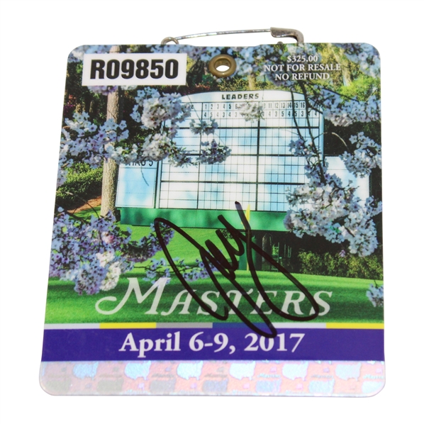 Sergio Garcia Signed 2017 Masters Tournament SERIES Badge #R09850 JSA ALOA