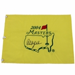 Phil Mickelson Signed 2004 Masters Tournament Embroidered Flag JSA ALOA