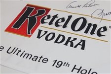Arnold Palmer, Jacobsen & McCarron Signed Ketel One Vodka Ultimate 19th Hole Flag JSA ALOA