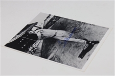 Ted Williams Signed Black & White Post Swing Photo JSA ALOA