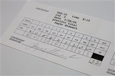 Payne Stewart Signed 1995 Houston Open 2nd Rd 65(!) Used Scorecard - Won Tournament!