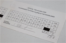 Payne Stewart Signed 1995 Houston Open 2nd Rd 65(!) Used Scorecard - Won Tournament!