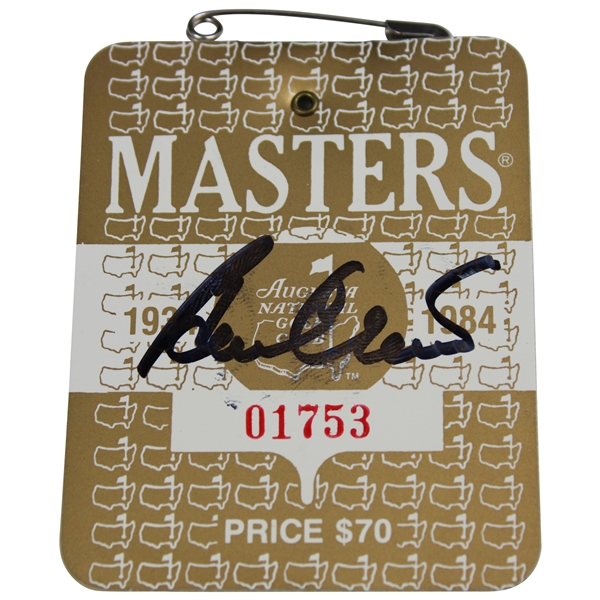 Ben Crenshaw Signed 1984 Masters Tournament SERIES Badge #01753 JSA ALOA