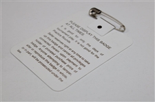 Ben Crenshaw Signed 1984 Masters Tournament SERIES Badge #01753 JSA ALOA