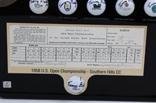Tommy 'Thunder' Bolt Signed 15 Victories Logo Golf Balls w/Signed Scorecard Custom Display JSA ALOA