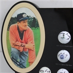 Tommy 'Thunder' Bolt Signed 15 Victories Logo Golf Balls w/Signed Scorecard Custom Display JSA ALOA