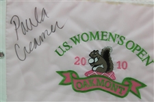 Paula Creamer Signed 2010 US Women's Open at Oakmont Flag w/Signed Photo Framed Display JSA ALOA