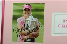 Paula Creamer Signed 2010 US Women's Open at Oakmont Flag w/Signed Photo Framed Display JSA ALOA