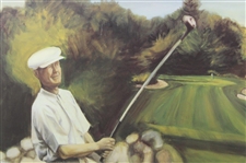 Byron Nelson Signed LTD Ed 227/500 1939 US Open Winner Print by Artist Youngblood JSA ALOA