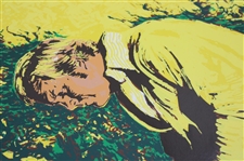 Jack Nicklaus Putting in Vibrant Yellow & Green Ltd Ed 246/300 Print