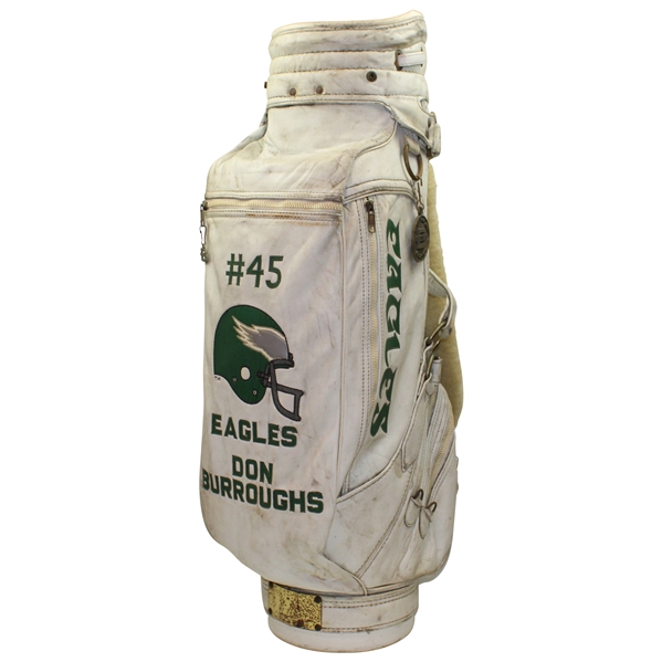 NFL Legend Don Burroughs Personal Philadelphia Eagles w/Jersey Number Full Size Belding Golf Bag