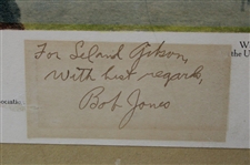 Robert 'Bobby' T. Jones, Jr. Signed 1954 Ltd Ed Thomas Stephens USGA Print #122 to Leland Gibson JSA ALOA