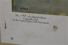 Robert 'Bobby' T. Jones, Jr. Signed 1954 Ltd Ed Thomas Stephens USGA Print #122 to Leland Gibson JSA ALOA