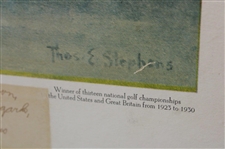 Robert 'Bobby' T. Jones, Jr. Signed 1954 Ltd Ed Thomas Stephens USGA Print #122 to Leland Gibson JSA ALOA