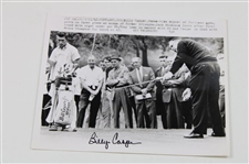 Billy Casper Signed 2008 Masters Flag w/'1970' & Signed Wire Photo JSA ALOA