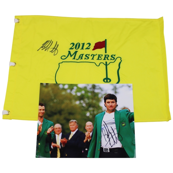 Bubba Watson Signed 2012 Masters Flag & Signed Photo JSA ALOA