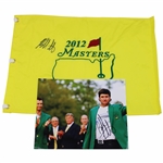 Bubba Watson Signed 2012 Masters Flag & Signed Photo JSA ALOA