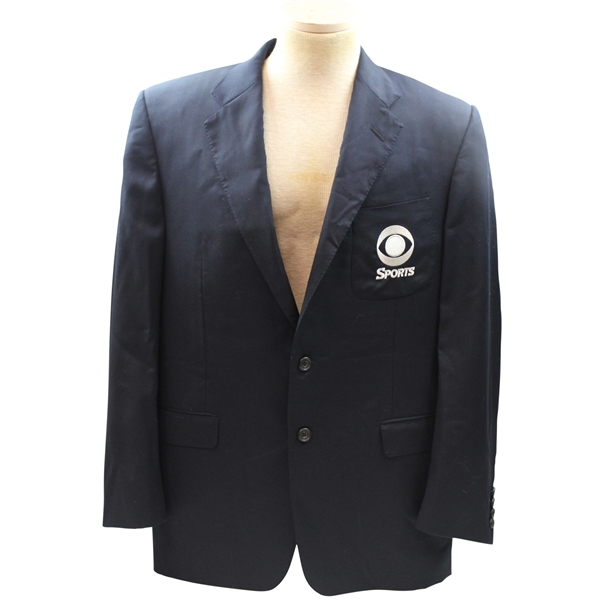 Bobby Clampetts Personal Worn CBS Sports Masters Analyst Navy Blue Hickey Freeman Blazer Jacket 