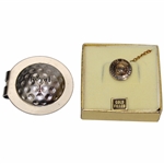 WGA Evans Scholars Par Club Gold Filled Tie Clip w/Royal 1 Logo Golf Ball Money Clip