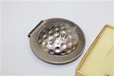WGA Evans Scholars Par Club Gold Filled Tie Clip w/Royal 1 Logo Golf Ball Money Clip