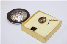 WGA Evans Scholars Par Club Gold Filled Tie Clip w/Royal 1 Logo Golf Ball Money Clip