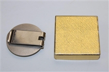 WGA Evans Scholars Par Club Gold Filled Tie Clip w/Royal 1 Logo Golf Ball Money Clip