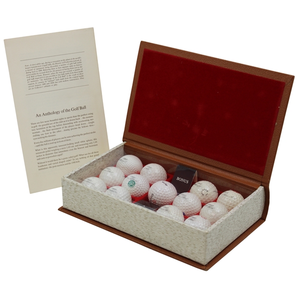 1899-1939 Limited Edition Anthology of the Golf Ball Original Molds Display - Brown